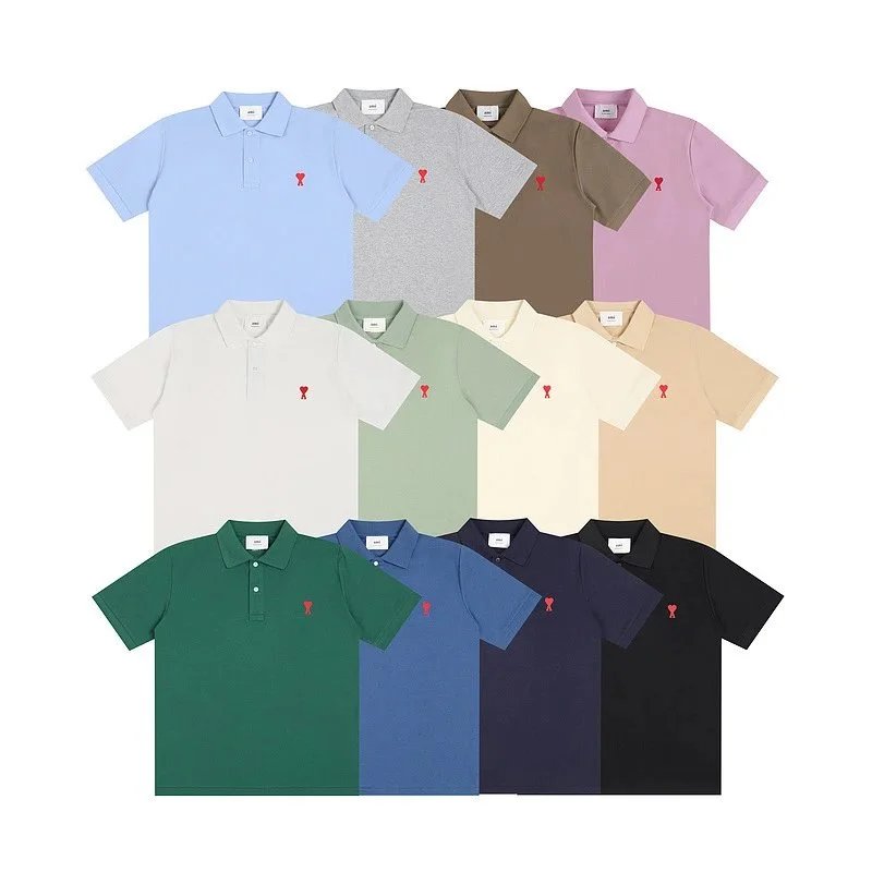 Heart Embroidered Polo Shirt
